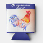 Haan Waterverf Kip Vogel Cockreel Boerderij Blikjeskoeler (Achterkant)