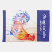 Haan Waterverf Kip Vogel Cockreel Boerderij Theedoek (Horizontaal)