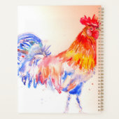 Haan Waterverf Kippenvogel Kinder Jongens Notitieb Planner (Achterkant)