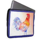Haan Waterverf Kippenvogel vader Laptop Sleeve (Voorkant Rechts)
