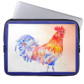 Haan Waterverf Kippenvogel vader Laptop Sleeve (Voorkant)
