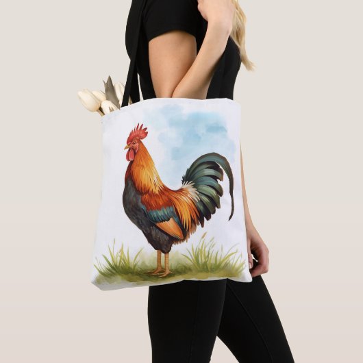 Haan Waterverf Tote Bag (Dichtbij)