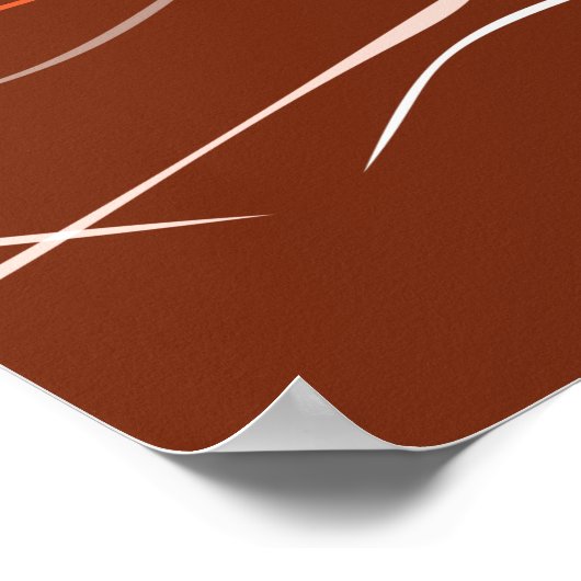 Haan Zonsondergang Oranje Keuken Muur Kunst - Post Poster (Hoek)