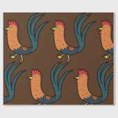 haantje cadeaupapier (Vlak)