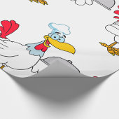 Haantje dat eten serveert cadeaupapier