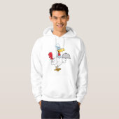Haantje dat eten serveert hoodie (Voorkant volledig)