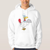 Haantje dat eten serveert hoodie (Voorkant)