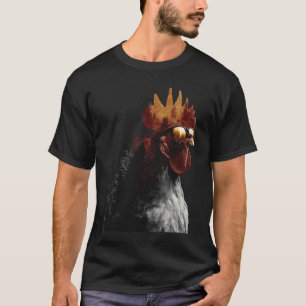 Haantje Kip Met Zonnebril Motief Cool Kip T-shirt