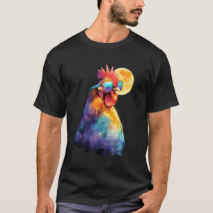 Haantje Kip met Zonnebril Motief Cool Kip T-shirt