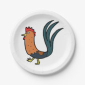 haantje papieren bordje (Voorkant)