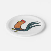 haantje papieren bordje (Gekanteld)