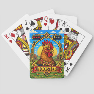 Haantje Retro 8-Bit Pixel Art Pokerkaarten
