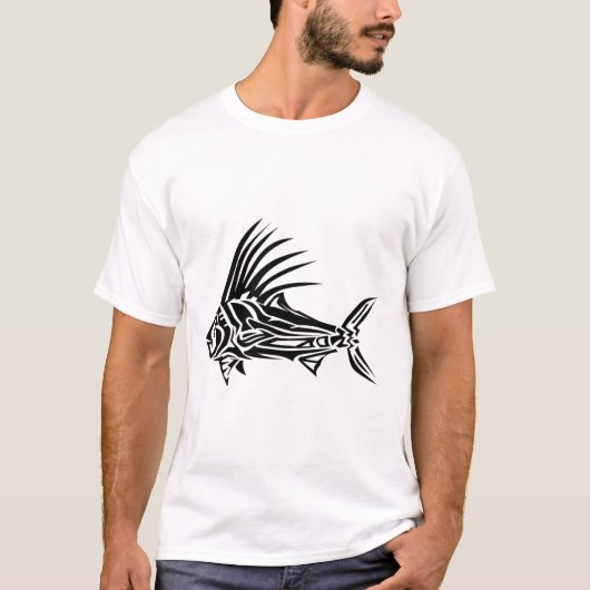 Haanvis Shirt - Cool Rooster Vis Tril Design (Voorkant)