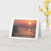 "HAAPPY BIRTHDAY VAN SUNRISE NAAR SUNDOWN KAART (Gele Bloem)