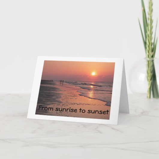 "HAAPPY BIRTHDAY VAN SUNRISE NAAR SUNDOWN KAART (Voorkant)