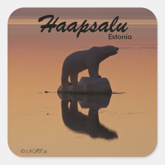 Haapsalu, Estland Vierkante Sticker (Voorkant)