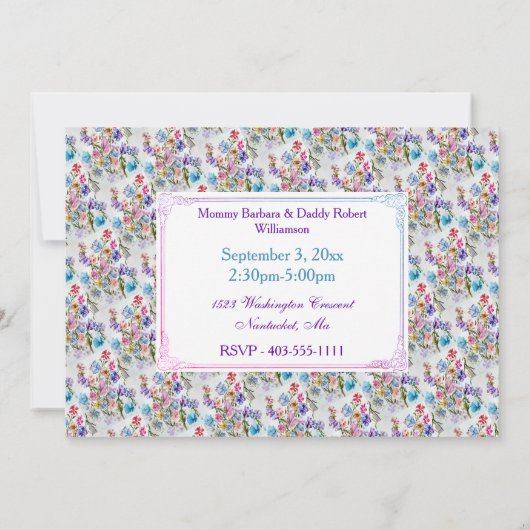 HAAR 1E VERJAARDAGSUITNODIGING KAART (Achterkant)