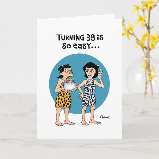 Haar 38e verjaardag kaart (Gele Bloem)