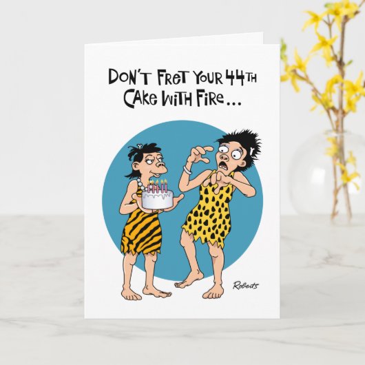 Haar 44e verjaardag kaart (Gele Bloem)