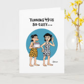 Haar 49e geboortedag Wenskaart Kaart (Gele Bloem)