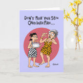 Haar 58e verjaardag Kaart (Gele Bloem)