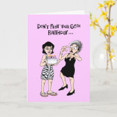 Haar 60e Wenskaart op de geboorte Kaart (Gele Bloem)