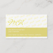 haar aantrekkelijke moderne professionele citroeng visitekaartje (Achterkant)