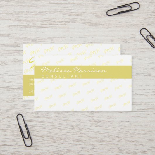 haar aantrekkelijke moderne professionele citroeng visitekaartje (Voorkant / Achterkant in situ)