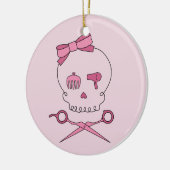 Haar Accessoire schedel en schaar Kroesbeenderen ( Keramisch Ornament (Links)