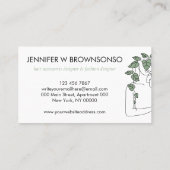 Haar Accessoires Botanische Bloemen Visitekaartje (Achterkant)