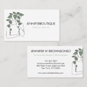 Haar Accessoires Botanische Bloemen Visitekaartje (Voorkant / Achterkant)