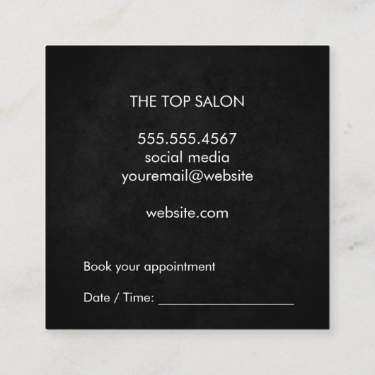 Haar Afsprakenkaartje (Achterkant)