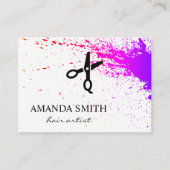 Haar Artistry Express Spatter Salon Scissors Visitekaartje (Voorkant)