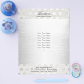 Haar & Beauty Salon Modern Silver Stippen Flyer (Enkel)