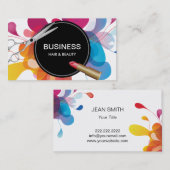Haar & Beauty Salon Moderne Kleurstroom Visitekaartje (Voorkant / Achterkant)
