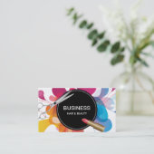 Haar & Beauty Salon Moderne Kleurstroom Visitekaartje (Staand voorkant)