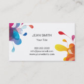 Haar & Beauty Salon Moderne Kleurstroom Visitekaartje (Achterkant)