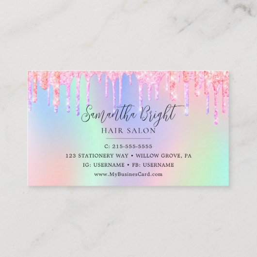 Haar Beauty Salon Visitekaartje (Achterkant)