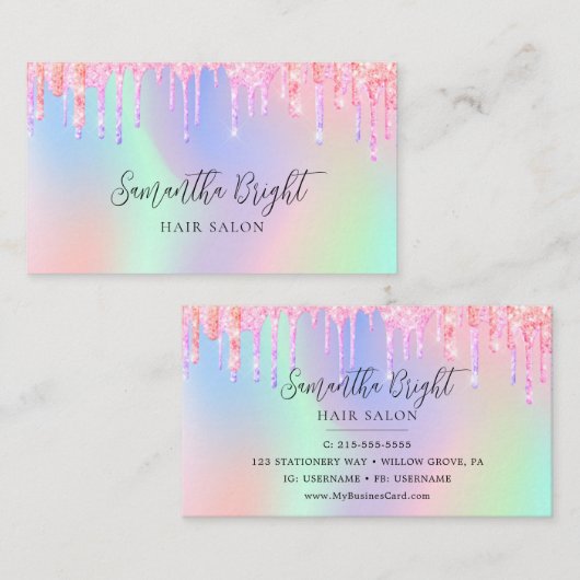 Haar Beauty Salon Visitekaartje (Voorkant / Achterkant)