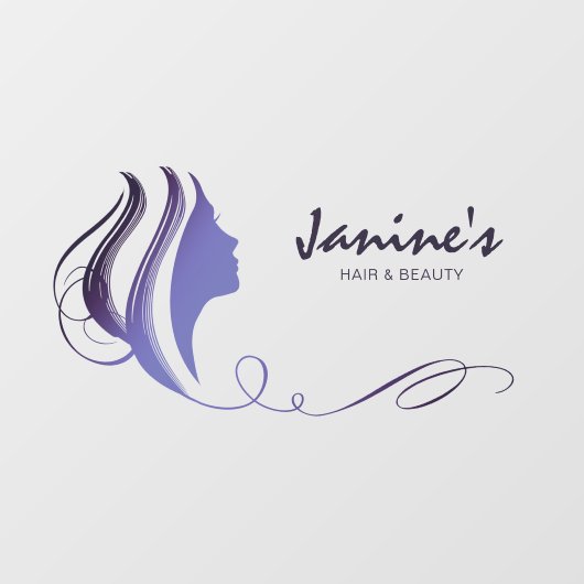 Haar & Beauty Silhouette Bue ID873 Raamsticker (Vel)