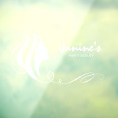 Haar & Beauty Silhouette White ID873 Window Cling Raamsticker (Vel 3)