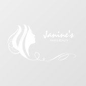 Haar & Beauty Silhouette White ID873 Window Cling Raamsticker (Vel)