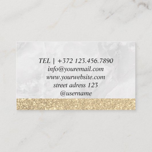 Haar & Beauty Specialist Salon Kapper Visitekaartje (Achterkant)