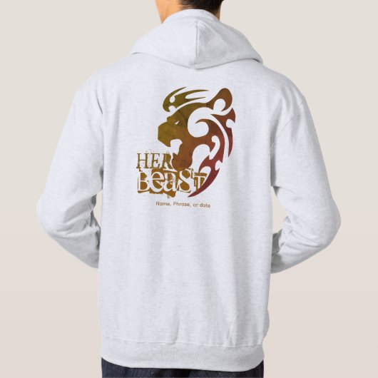 Haar Beest & Zijn Schoonheid - Leuke Paren Matchin Hoodie (Achterkant)