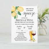 Haar belangrijkste Squeeze Brews & Wine Vrijgezell Kaart (Staand voorkant)