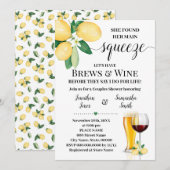 Haar belangrijkste Squeeze Brews & Wine Vrijgezell Kaart (Voorkant / Achterkant)