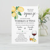 Haar belangrijkste squeeze whiskey en wijn vrijgez kaart (Staand voorkant)