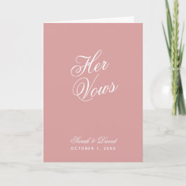 Haar Beloften Stof Roze Trouwroze Beloftenboek Kaart