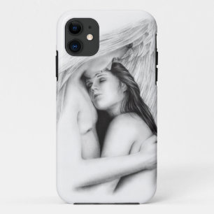 Haar beschermer Angel Couple Love Soulmates iPhone 11 Hoesje
