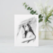 Haar beschermer Angel Love Briefkaart (Staand voorkant)